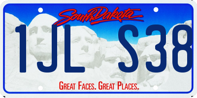 SD license plate 1JLS38