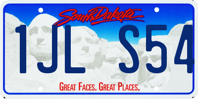SD license plate 1JLS54
