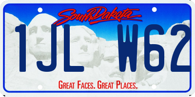 SD license plate 1JLW62