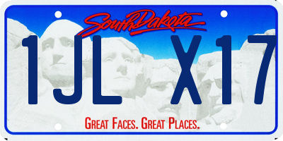 SD license plate 1JLX17