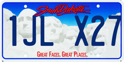 SD license plate 1JLX27