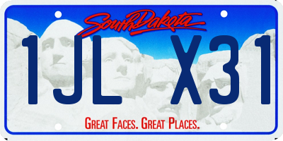 SD license plate 1JLX31