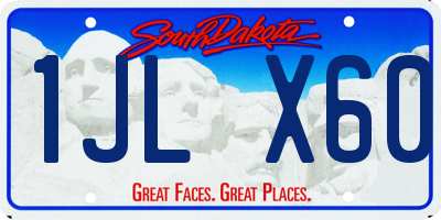 SD license plate 1JLX60