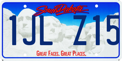 SD license plate 1JLZ15