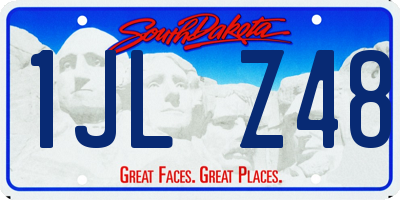 SD license plate 1JLZ48