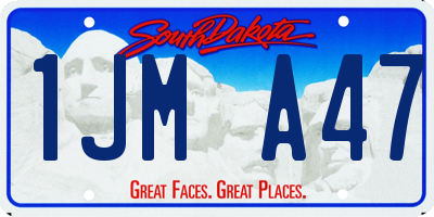 SD license plate 1JMA47
