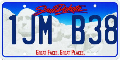 SD license plate 1JMB38