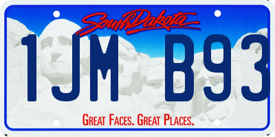SD license plate 1JMB93
