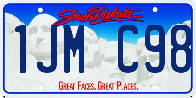SD license plate 1JMC98