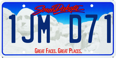 SD license plate 1JMD71