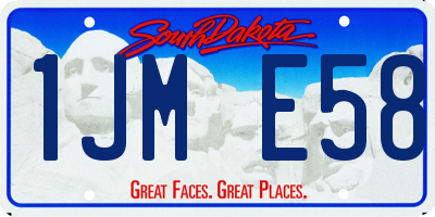 SD license plate 1JME58
