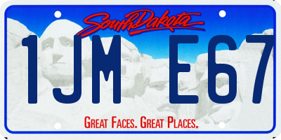 SD license plate 1JME67