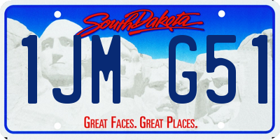 SD license plate 1JMG51