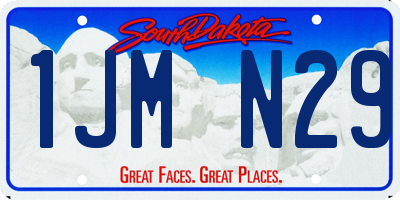 SD license plate 1JMN29
