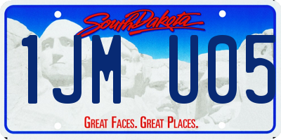 SD license plate 1JMU05