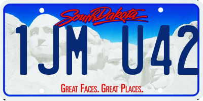 SD license plate 1JMU42