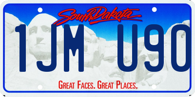 SD license plate 1JMU90