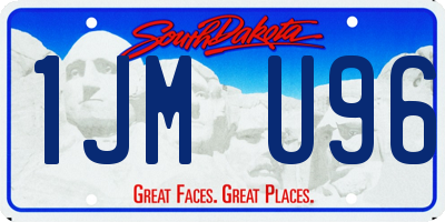 SD license plate 1JMU96