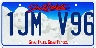 SD license plate 1JMV96