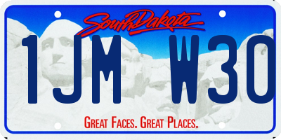SD license plate 1JMW30