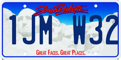 SD license plate 1JMW32