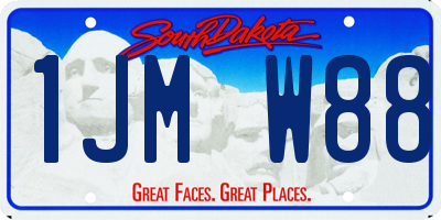SD license plate 1JMW88
