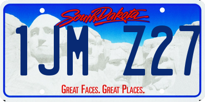 SD license plate 1JMZ27