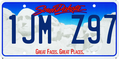 SD license plate 1JMZ97