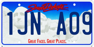 SD license plate 1JNA09