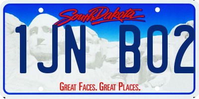 SD license plate 1JNB02