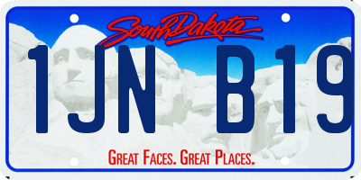 SD license plate 1JNB19