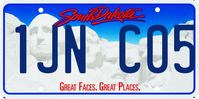 SD license plate 1JNC05