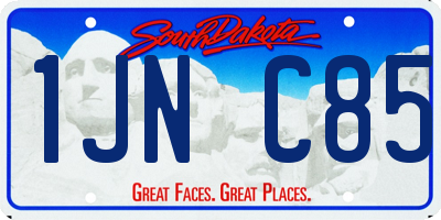 SD license plate 1JNC85