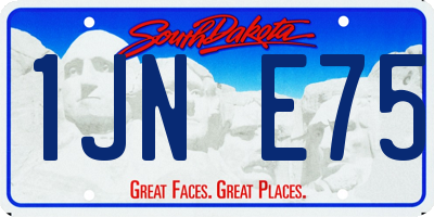 SD license plate 1JNE75