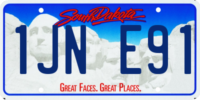 SD license plate 1JNE91