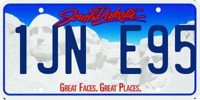 SD license plate 1JNE95