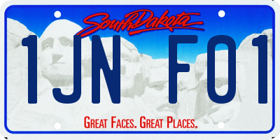 SD license plate 1JNF01