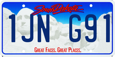 SD license plate 1JNG91