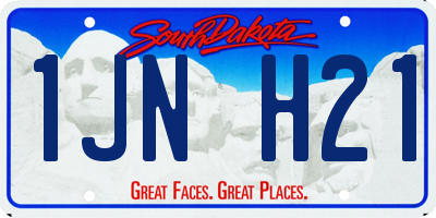 SD license plate 1JNH21