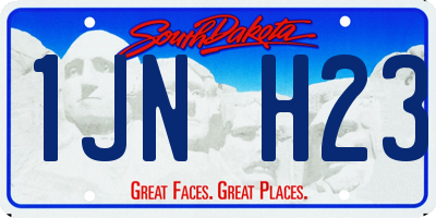 SD license plate 1JNH23