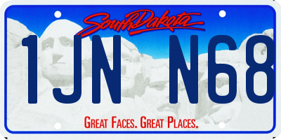 SD license plate 1JNN68