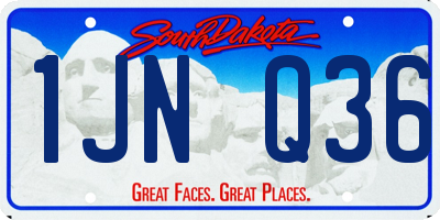 SD license plate 1JNQ36