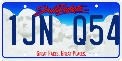SD license plate 1JNQ54