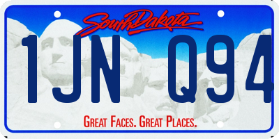 SD license plate 1JNQ94