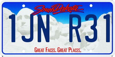 SD license plate 1JNR31