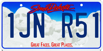 SD license plate 1JNR51
