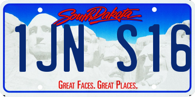 SD license plate 1JNS16