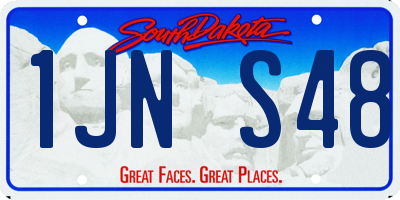 SD license plate 1JNS48