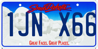 SD license plate 1JNX66