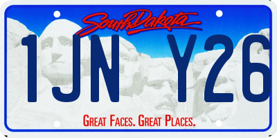 SD license plate 1JNY26